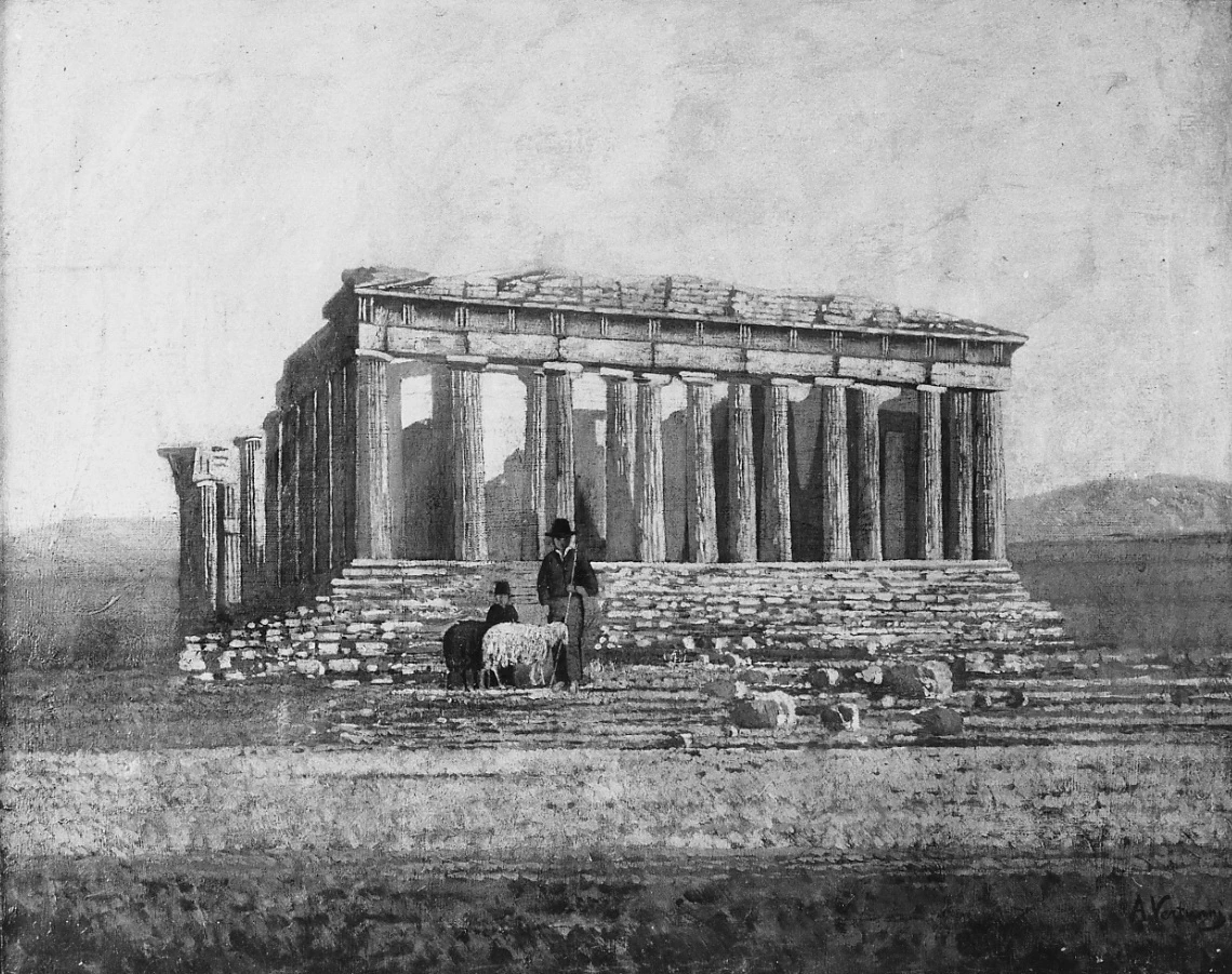 Pastorelli presso le rovine di un tempio - Museo Civico, Vasto, Chieti